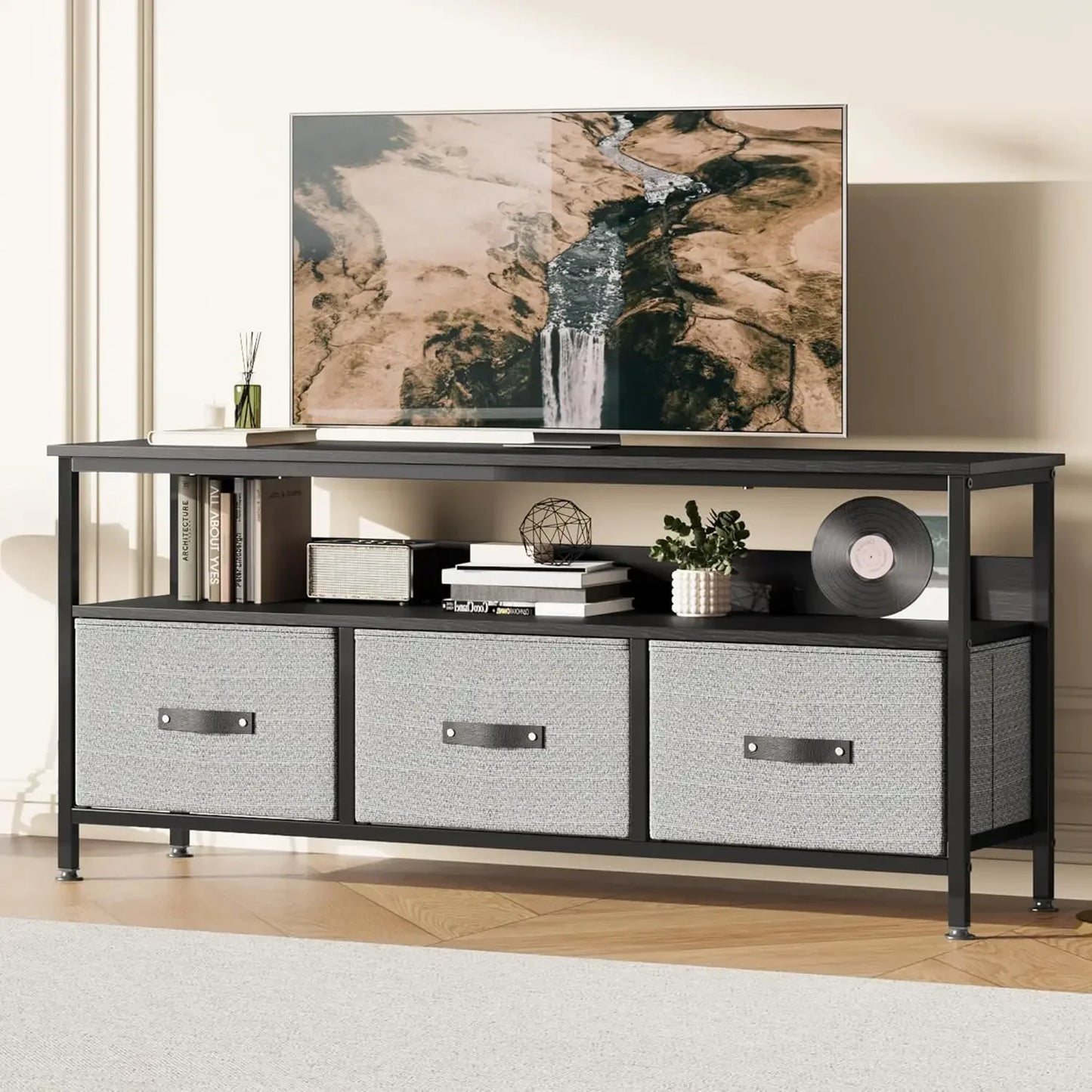 Storage Tv Stand for Bedroom Small Tv Stand Dresser with Drawers, Tv & Media Console Table Furniture for Living Room