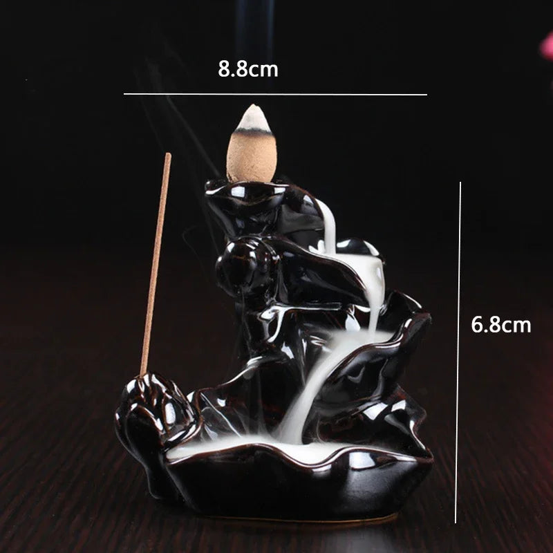 F 2023 hot Dragon Incense Burner Smoke Backflow Best Cone Censer incense Holder mini Office Desk Home Decor Teahouse Ornament